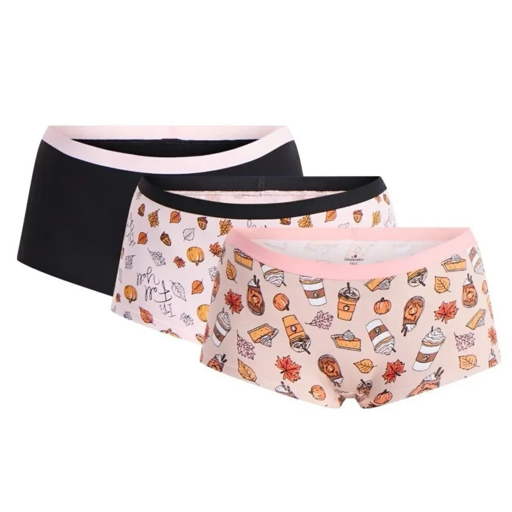 Women’s Boyshorts Panties Underwear Cotton 2, 3-Packs Size L